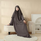 Elegant 2-Piece Crepe Abaya & Khimar Set (MK008) Mariam's Collection