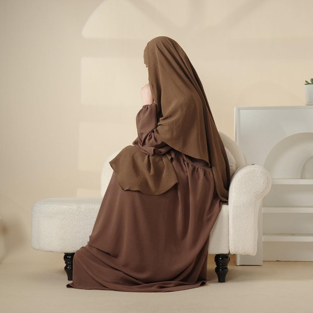 Elegant 2-Piece Crepe Abaya & Khimar Set (MK008) Mariam's Collection