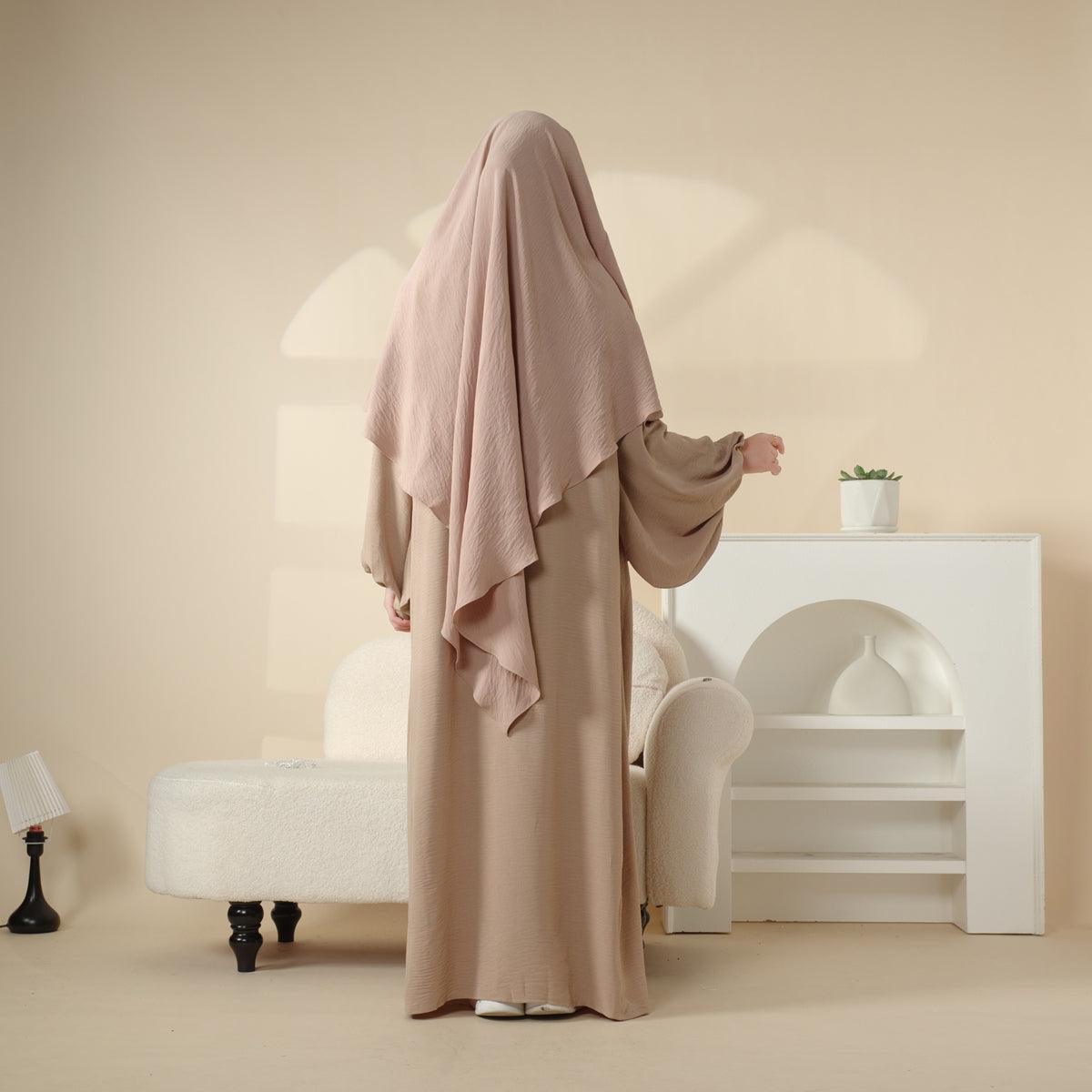 Elegant 2-Piece Crepe Abaya & Khimar Set (MK008) Mariam's Collection
