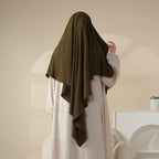 New Crepe 1-Layer Khimar | Soft Crepe Material Khimar (MK009) Mariam's Collection