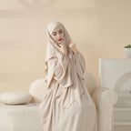 New Two-Layer Crepe Khimar (MK010) Mariam's Collection