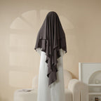 New Two-Layer Crepe Khimar (MK010) Mariam's Collection