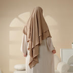 New Two-Layer Crepe Khimar (MK010) Mariam's Collection