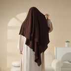 New Two-Layer Crepe Khimar (MK010) Mariam's Collection