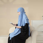 MK011  Stunning Two-Layer Crepe Khimar Mariam's Collection