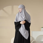 MK011  Stunning Two-Layer Crepe Khimar Mariam's Collection