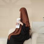 MK011  Stunning Two-Layer Crepe Khimar Mariam's Collection