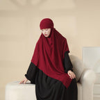 MK011  Stunning Two-Layer Crepe Khimar Mariam's Collection
