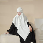 MK011  Stunning Two-Layer Crepe Khimar Mariam's Collection