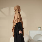 MK011  Stunning Two-Layer Crepe Khimar Mariam's Collection