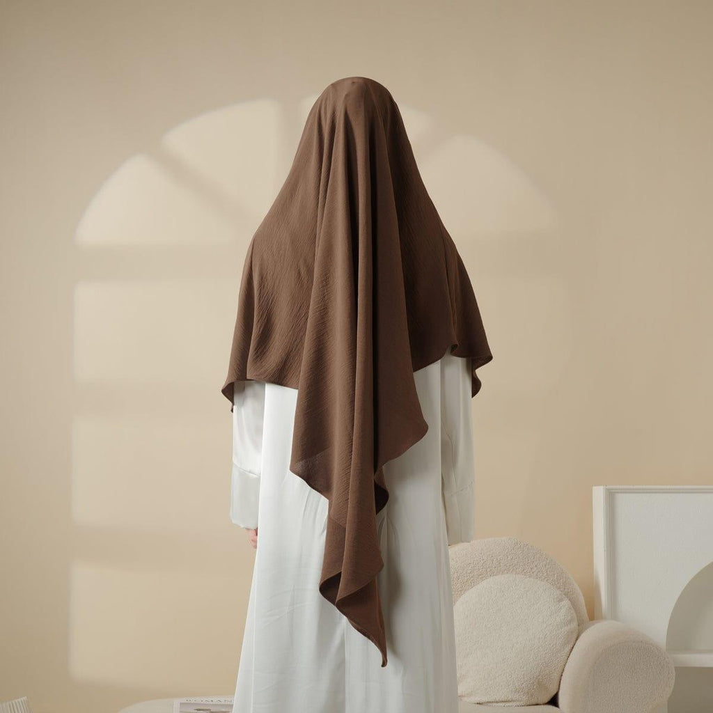 Comfort Crepe One Layer Khimar (MK014) Mariam's Collection