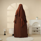 MK015 New Crepe Set Khimar Mariam's Collection