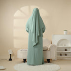 MK015 New Crepe Set Khimar Mariam's Collection