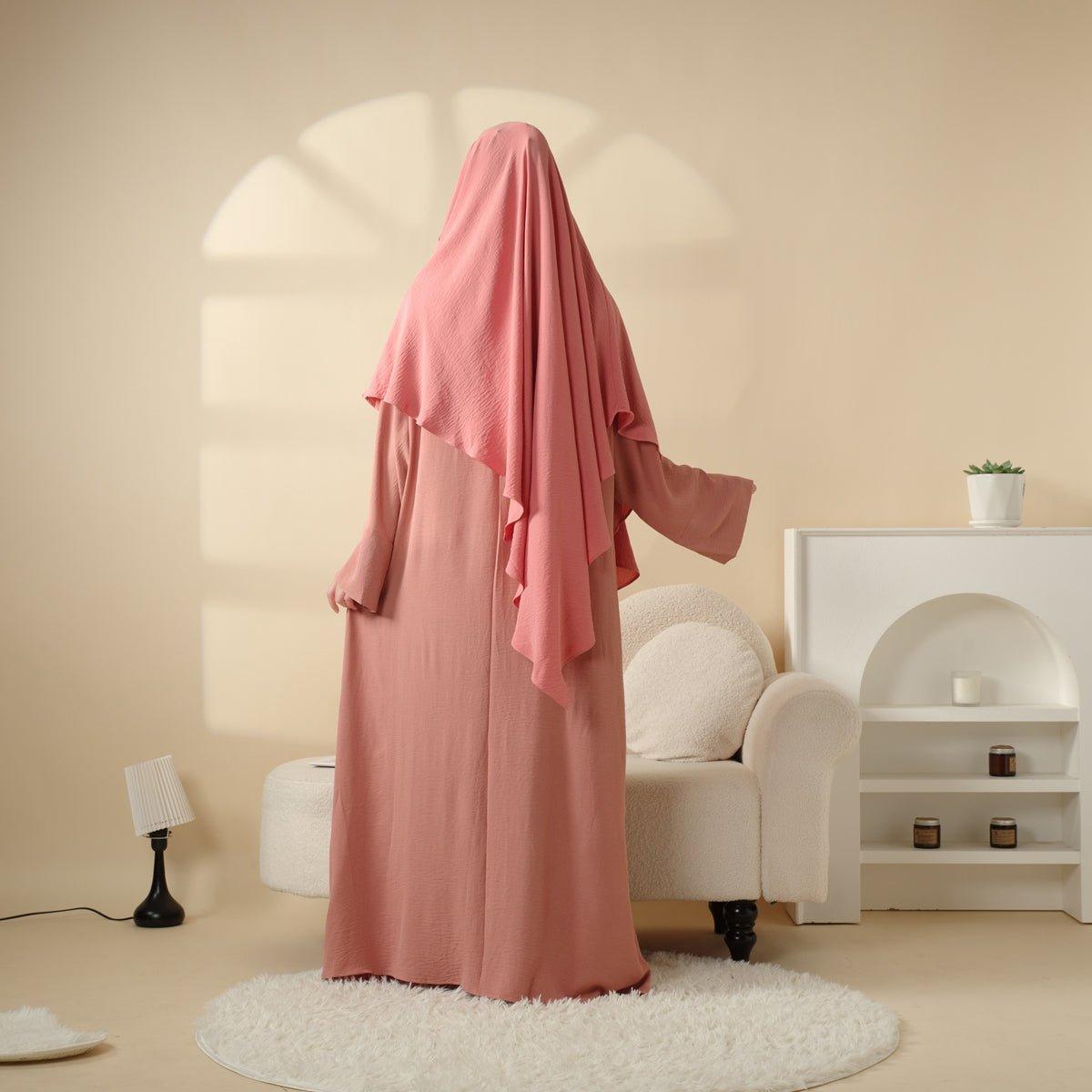 MK015 New Crepe Set Khimar Mariam's Collection