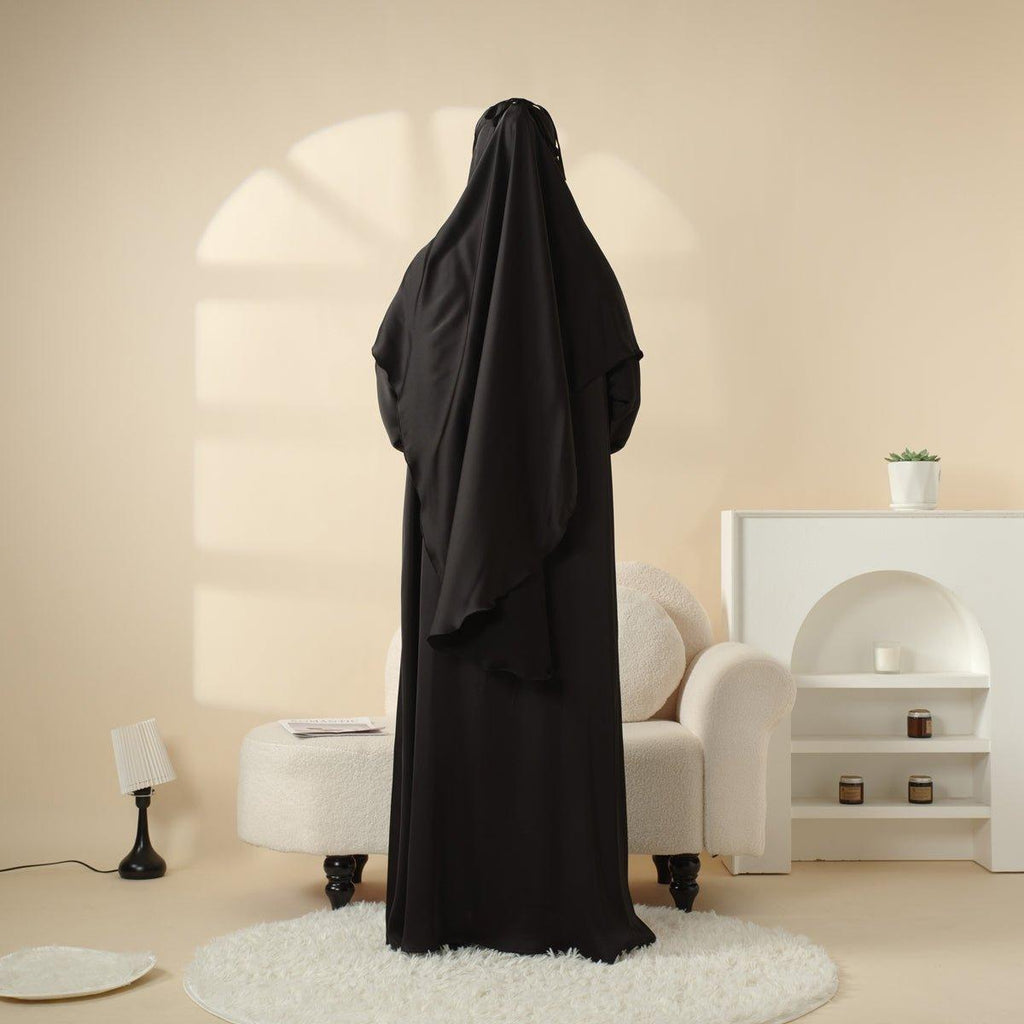 Abaya With Niqab and Khimar | Satin Niqab Khimar and Abaya (MK016) - SJB-DIAMOND ELITES