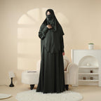 Abaya With Niqab and Khimar | Satin Niqab Khimar and Abaya (MK016) - SJB-DIAMOND ELITES