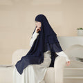 MK017 Scarf 3-Layer Long Khimar - SJB-DIAMOND ELITES