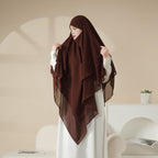 MK017 Scarf 3-Layer Long Khimar - SJB-DIAMOND ELITES