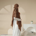 MK017 Scarf 3-Layer Long Khimar - SJB-DIAMOND ELITES