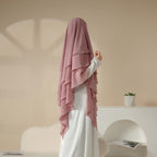 MK017 Scarf 3-Layer Long Khimar - SJB-DIAMOND ELITES