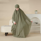 MK018 Chiffon Long Khimar  Double Layers Front and Back Khimar - SJB-DIAMOND ELITES