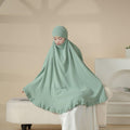 MK019 Ruffled Solid Elastic Long Shawl Khimar - SJB-DIAMOND ELITES