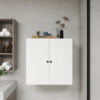 C2 Closet Shelves for bathroom,Wooden Closet System Modular With 2 Doors Shelves Wall Mount Organizer Modern Shelving for Walk in Closet Organization Bedroom Built in Clothes Storage 31.49''W x 16.04''D x 31.49''H Pi-Mart