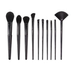 MMU032 entry-level 10 pcs Makeup Brushes Black Set - SJB-DIAMOND ELITES