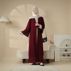 Stylish Chiffon Muslim Set Abaya (MOA008) - SJB-DIAMOND ELITES
