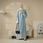 Stylish Chiffon Muslim Set Abaya (MOA008) - SJB-DIAMOND ELITES
