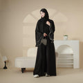 Crepe Satin Ruffle Sleeve Abaya, 5-Piece Set (MOA033) - SJB-DIAMOND ELITES