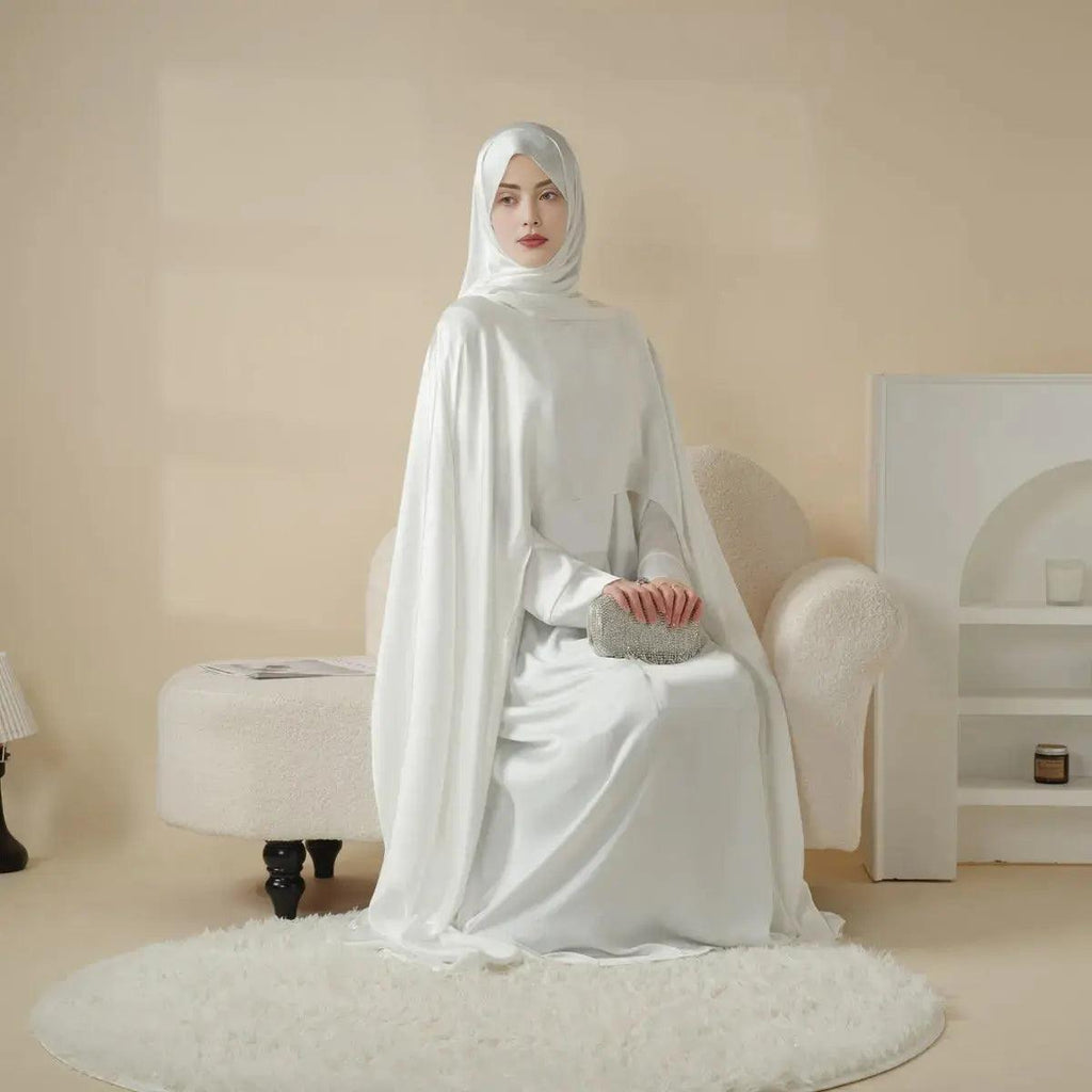 Luxury Wedding Abaya 3-Piece Bridal Abaya Set (MOA044) - SJB-DIAMOND ELITES