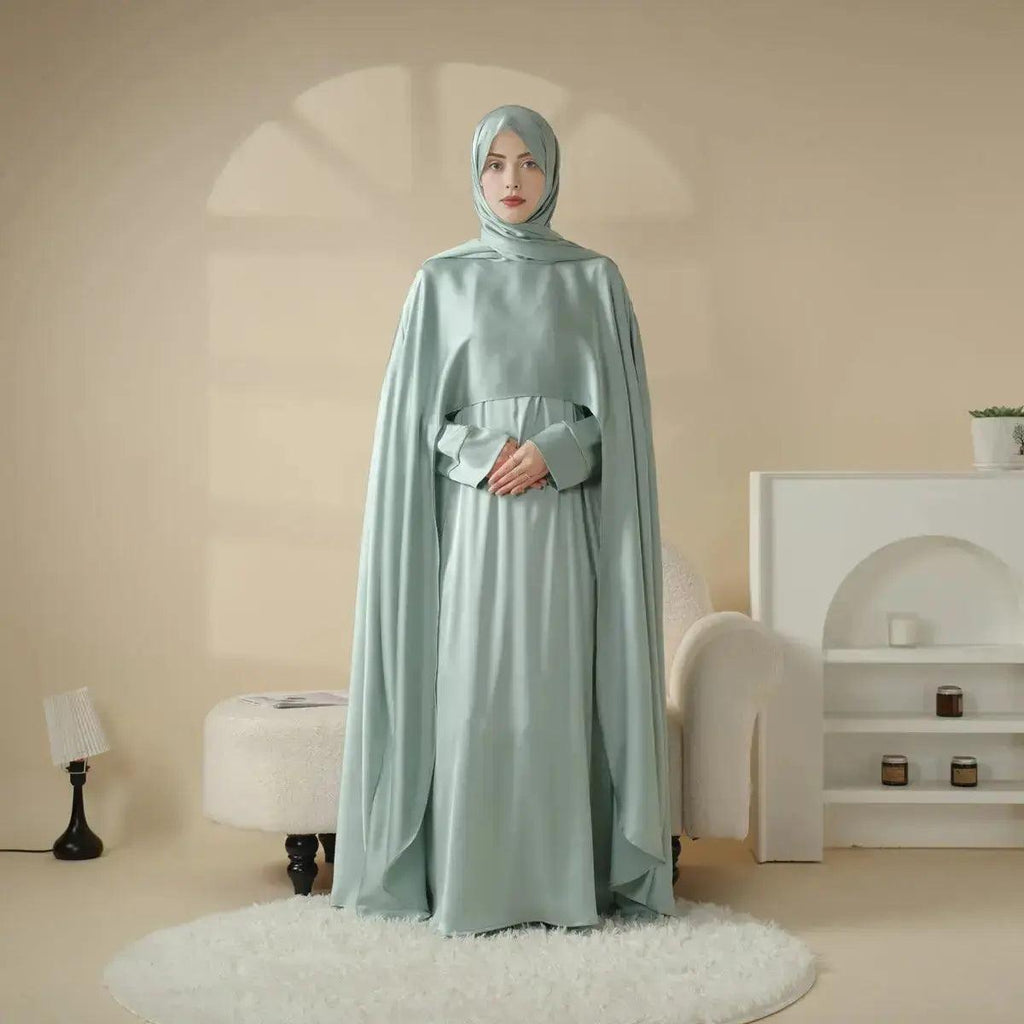 Luxury Wedding Abaya 3-Piece Bridal Abaya Set (MOA044) - SJB-DIAMOND ELITES