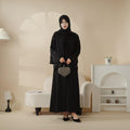 Tulip Embroidery Open Abaya 4-Piece Set (MOA051) - SJB-DIAMOND ELITES