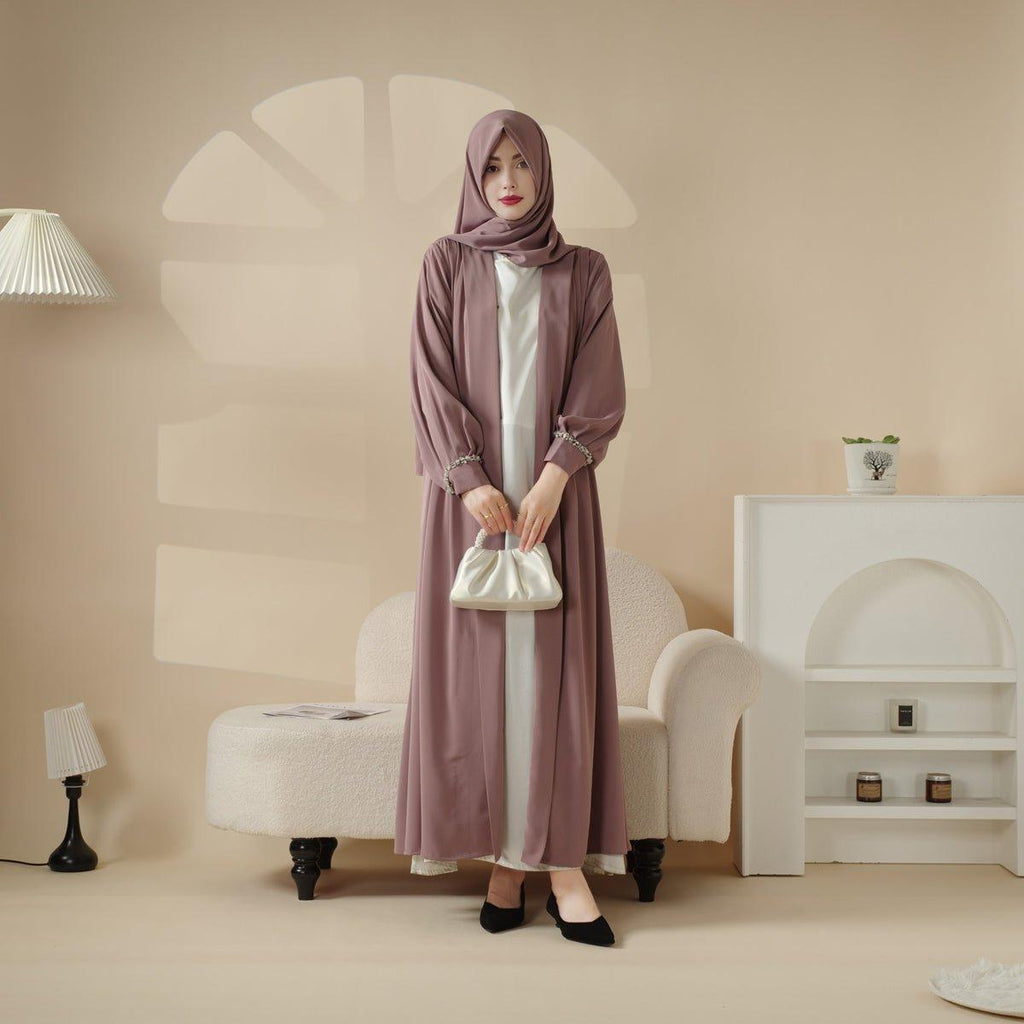 Cardigan Abaya, Western Style Abaya (MOA061) - SJB-DIAMOND ELITES