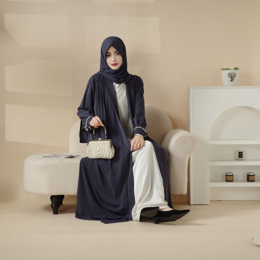 Cardigan Abaya, Western Style Abaya (MOA061) - SJB-DIAMOND ELITES
