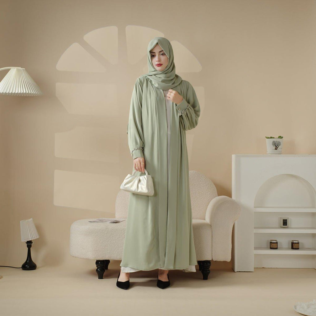 Cardigan Abaya, Western Style Abaya (MOA061) - SJB-DIAMOND ELITES
