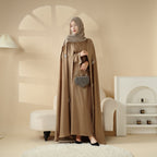 Cape Abaya, Haute Couture Heavy Rhinestone Abaya (MOA067) Mariam's Collection