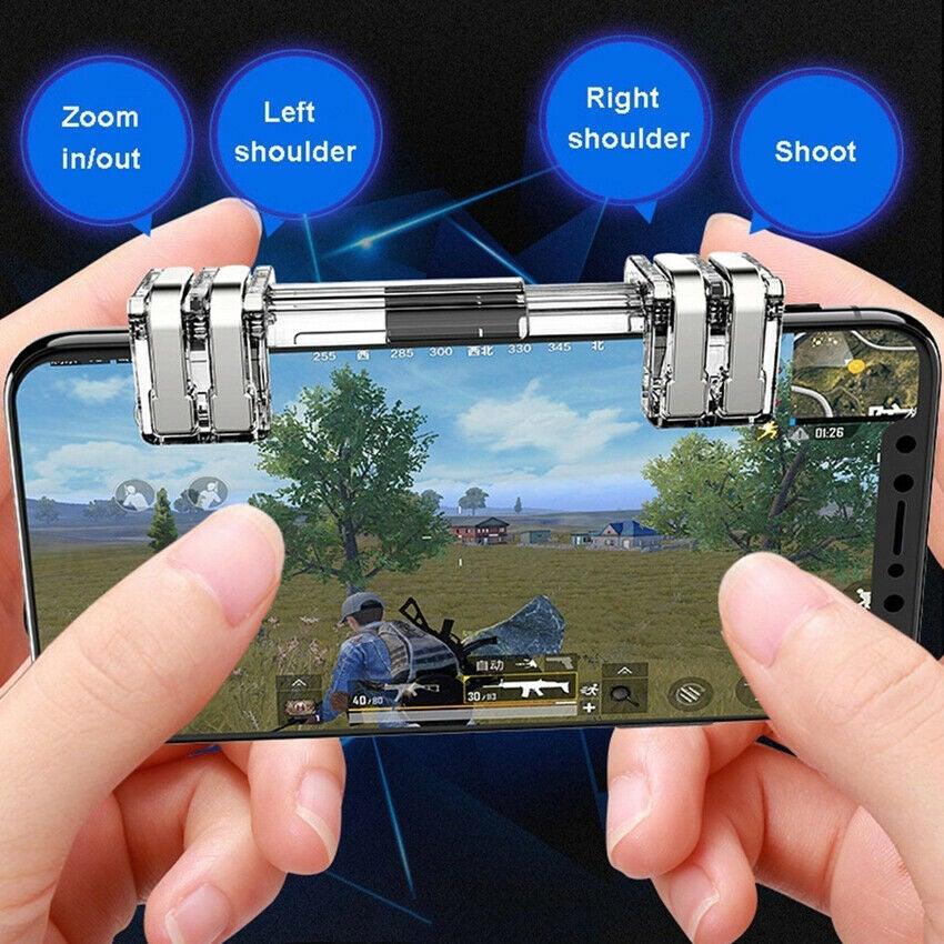 Mobile Trigger Gamepad Controller Sensitive Touch Fire Button Shooter Grip Trigger Aim Key Joystick for IOS Android Stevvex