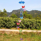 Model Creative Crystal Butterflies-Wind Chime Hanging Ornament  Mobile Wind Bell Garden Ornament Lucky Yard Garden Living Room Home/Wall/Room For Mom Birthday Gift Metal Music Wind Chimes Indoor & Outdoor Decor Stevvex