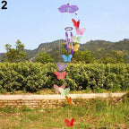 Model Creative Crystal Butterflies-Wind Chime Hanging Ornament  Mobile Wind Bell Garden Ornament Lucky Yard Garden Living Room Home/Wall/Room For Mom Birthday Gift Metal Music Wind Chimes Indoor & Outdoor Decor Stevvex