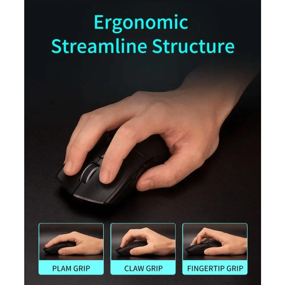Modern 2.4Ghz Wireless Wired Gaming Mouse Modern 1600 DPI Lightweight Design Soft Ergonomic Mice Stevvex