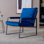 Modern Relax Single Arms Chair With Velvet Cushion Lootquake LLC