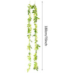 Modern Artificial Green Eucalyptus Leaves Garland Wisteria Rattan Fake Decor Silk Leaf Vines For Wedding Birthday Party Decor Stevvex