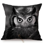 Modern Black And White Animals Portrait Photography Of Lion Zebra Elephant Tiger Pattern Sofa Pillow Cover Home Decor Square Cushions Cover 45x45cm Stevvex