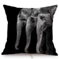 Modern Black And White Animals Portrait Photography Of Lion Zebra Elephant Tiger Pattern Sofa Pillow Cover Home Decor Square Cushions Cover 45x45cm Stevvex