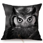 Modern Black And White Animals Portrait Photography Of Lion Zebra Elephant Tiger Pattern Sofa Pillow Cover Home Decor Square Cushions Cover 45x45cm Stevvex