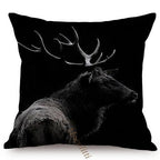 Modern Black And White Animals Portrait Photography Of Lion Zebra Elephant Tiger Pattern Sofa Pillow Cover Home Decor Square Cushions Cover 45x45cm Stevvex