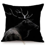 Modern Black And White Animals Portrait Photography Of Lion Zebra Elephant Tiger Pattern Sofa Pillow Cover Home Decor Square Cushions Cover 45x45cm Stevvex