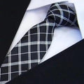 Modern Black And White Men Necktie Casual Business Meeting Formal Polyester Skinny Slim Necktie Stevvex